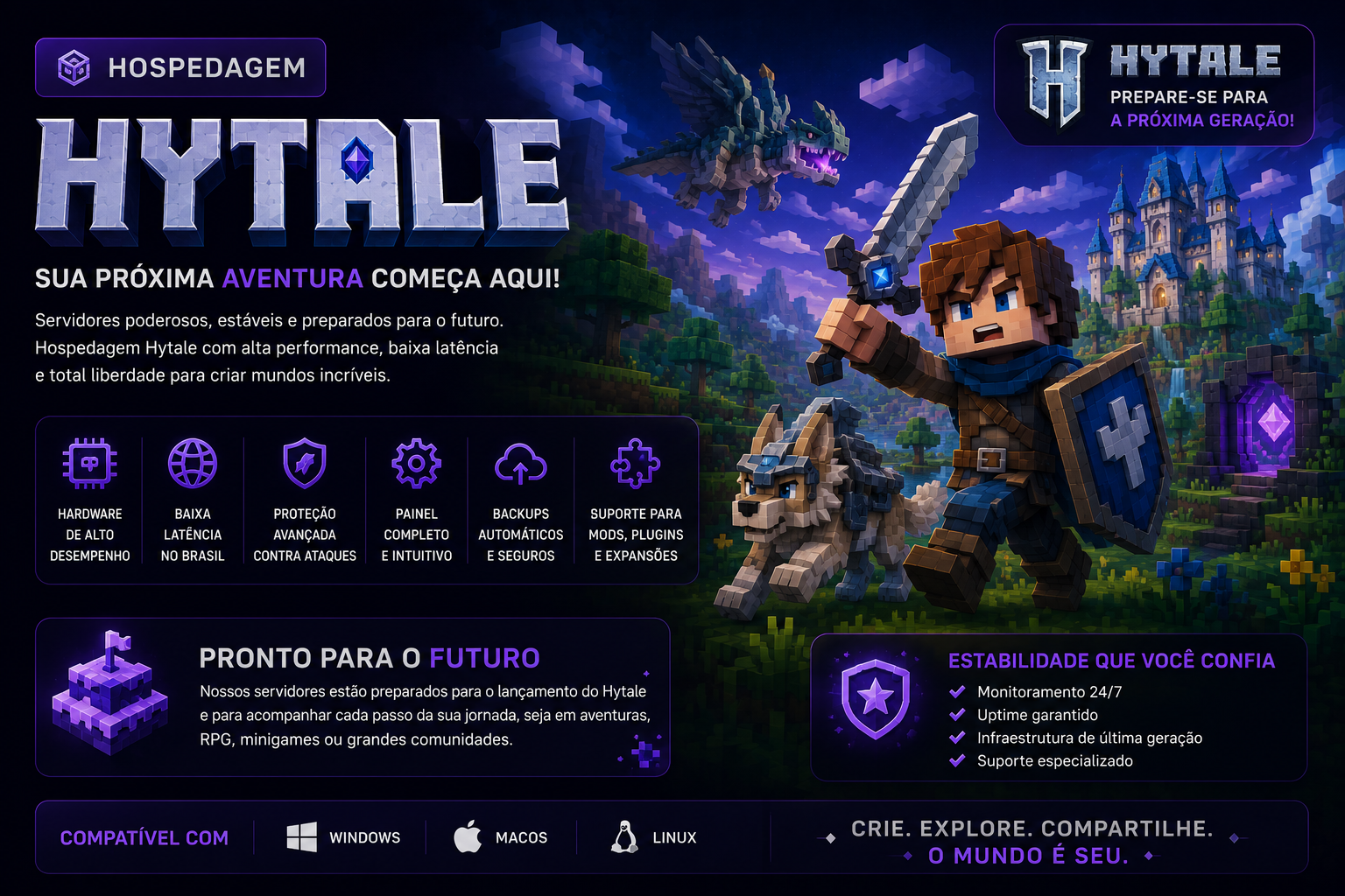 Hospedagem Hytale
